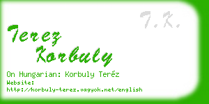 terez korbuly business card