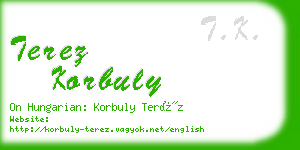 terez korbuly business card